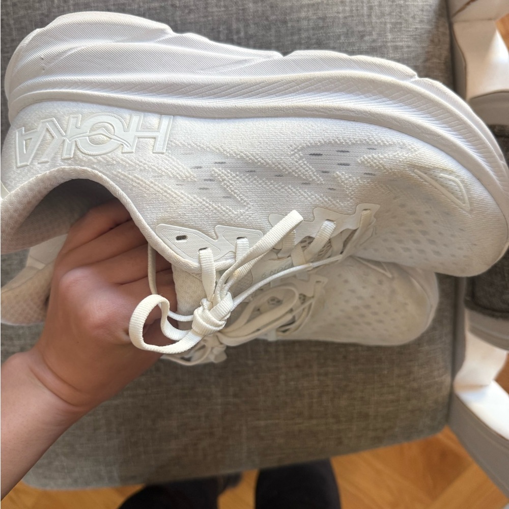 White Hoka Clifton 9 - Womens - Picture 8 of 10